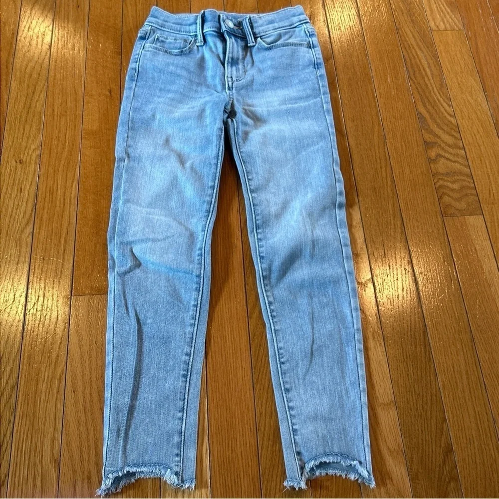 2 Pairs Old Navy Rockstar High Rise Stretch Light Blue Denim Jeans Girls Sz 8